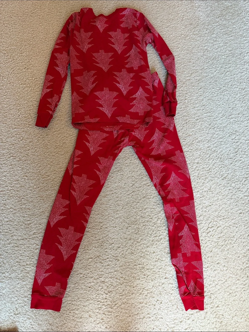 Carter's Red Holiday Tree Print Kids Pajama Set